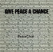 Peace Choir Give Peace A Chance UK 7" vinyl single (7 inch record / 45) GPAC1