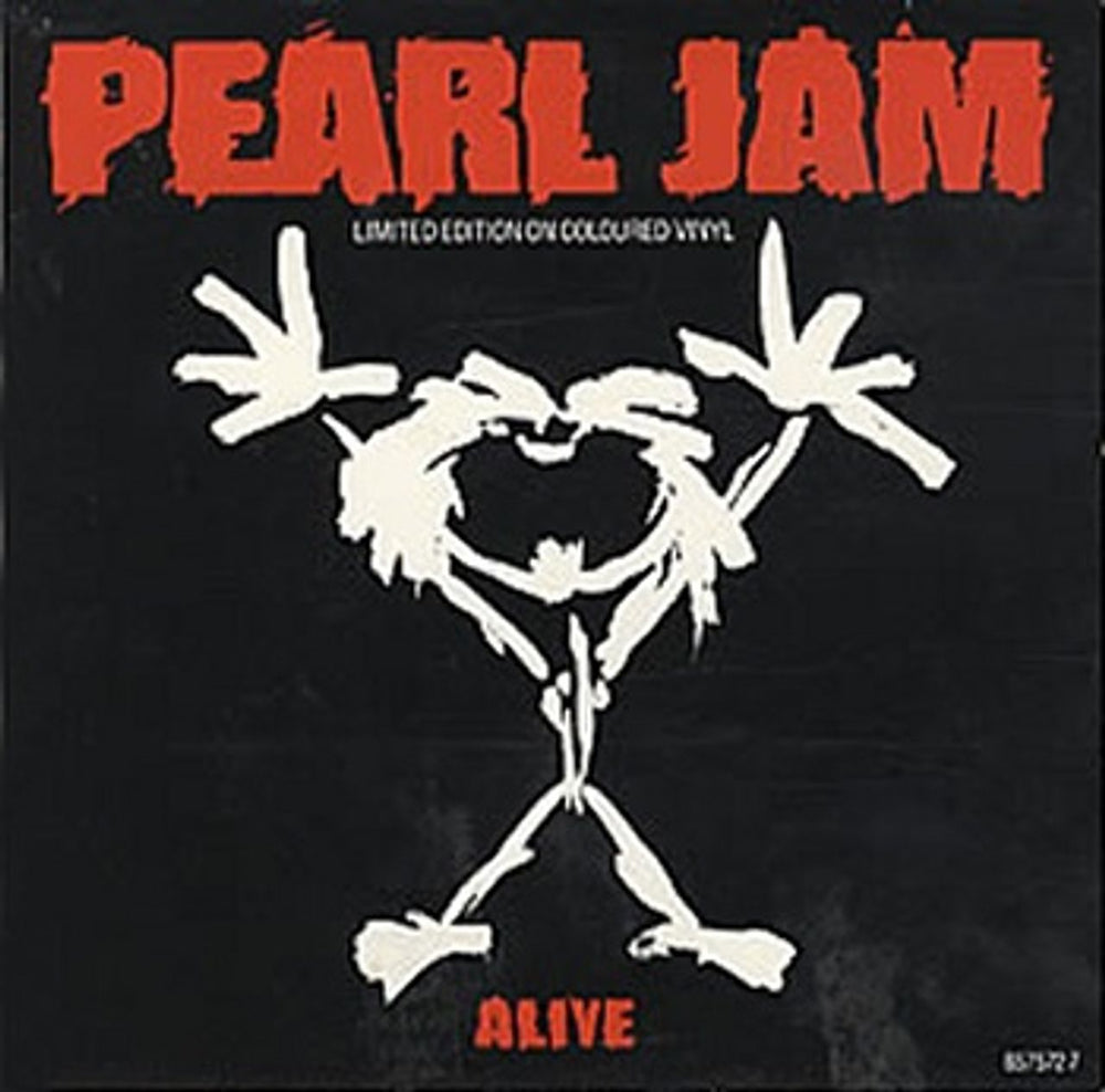 Pearl Jam Alive - White Vinyl - EX UK 7" vinyl single (7 inch record / 45) 6575727