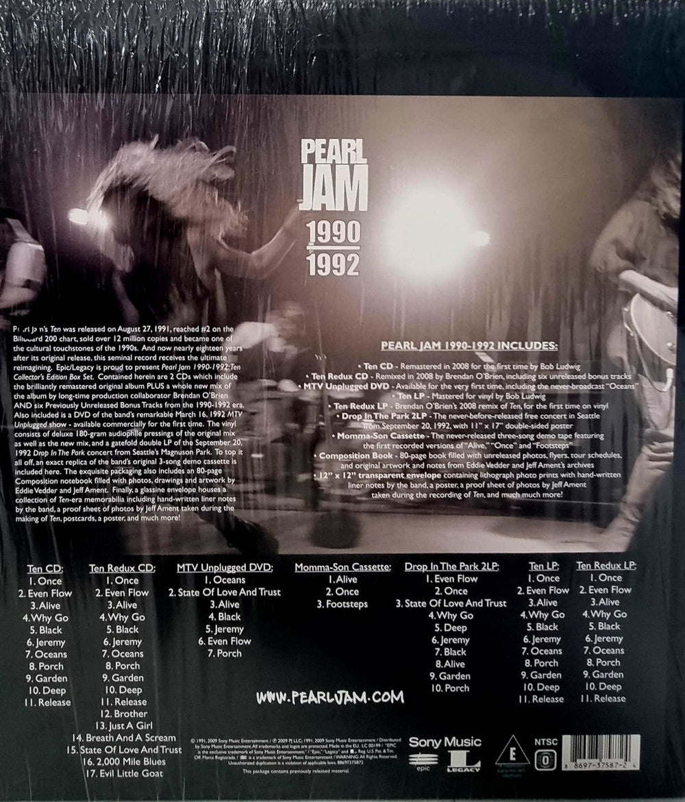 Pearl Jam Ten - Super Deluxe Collectors Edition - Shrink UK box set 886973758724