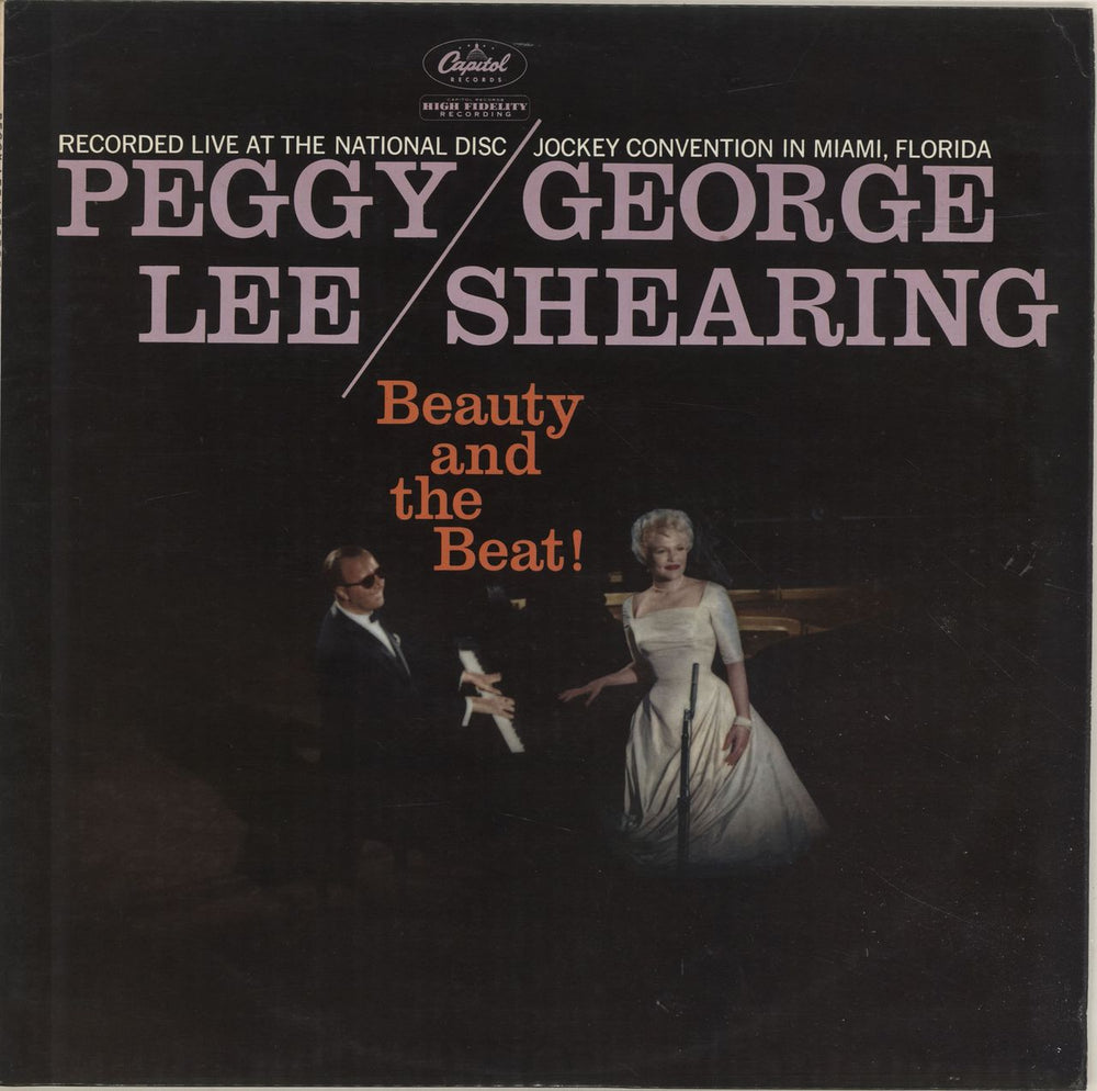 Peggy Lee Beauty And The Beat! - lime green label UK vinyl LP album (LP record) ST1219