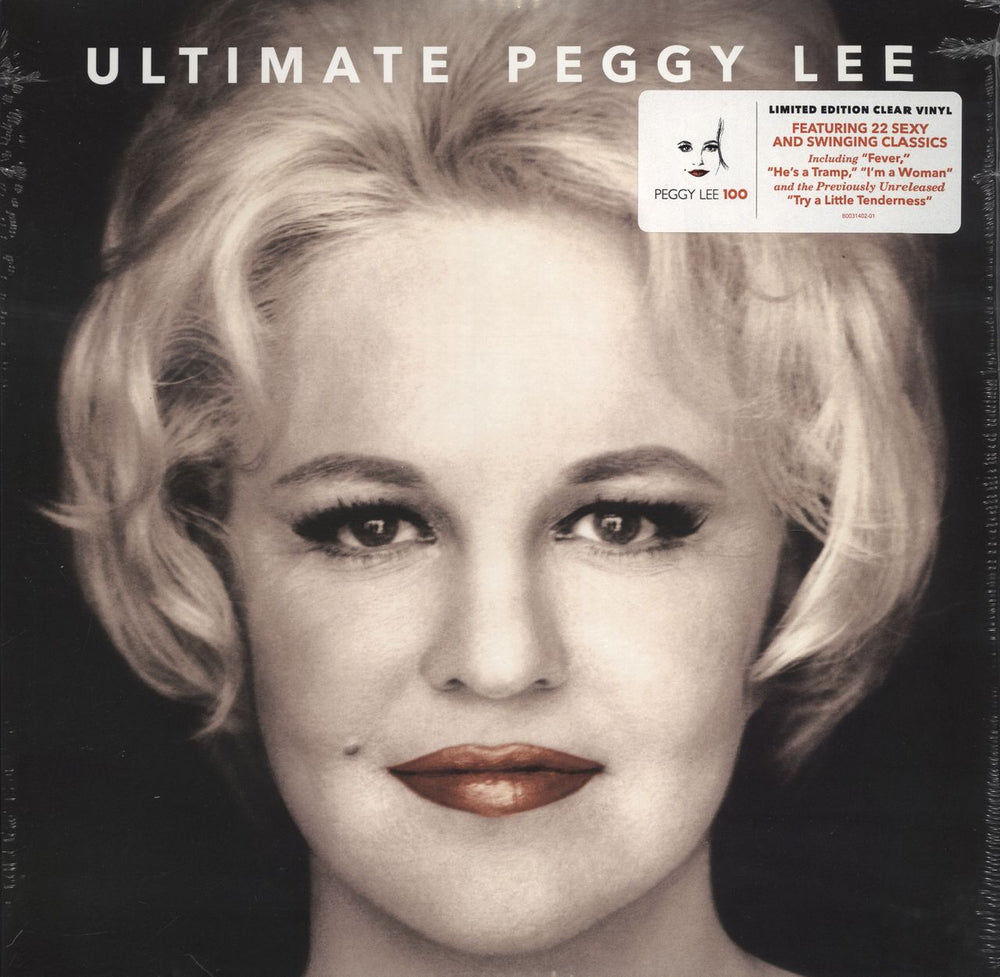 Peggy Lee Ultimate Peggy Lee - Clear Vinyl - Sealed US 2-LP vinyl record set (Double LP Album) B0031402-01