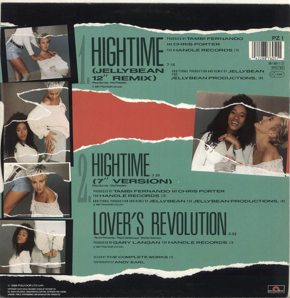 Pepsi & Shirlie High Time UK 12" vinyl single (12 inch record / Maxi-single) 042288760511