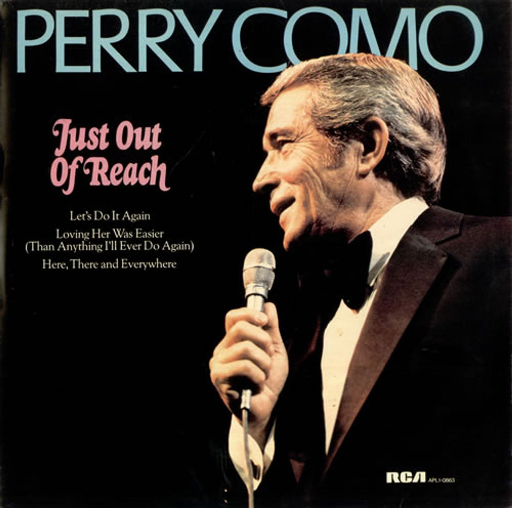 Perry Como Just Out Of Reach UK vinyl LP album (LP record) APL1-0863