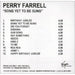 Perry Farrell Song Yet To Be Sung UK Promo CD-R acetate CD ACETATE