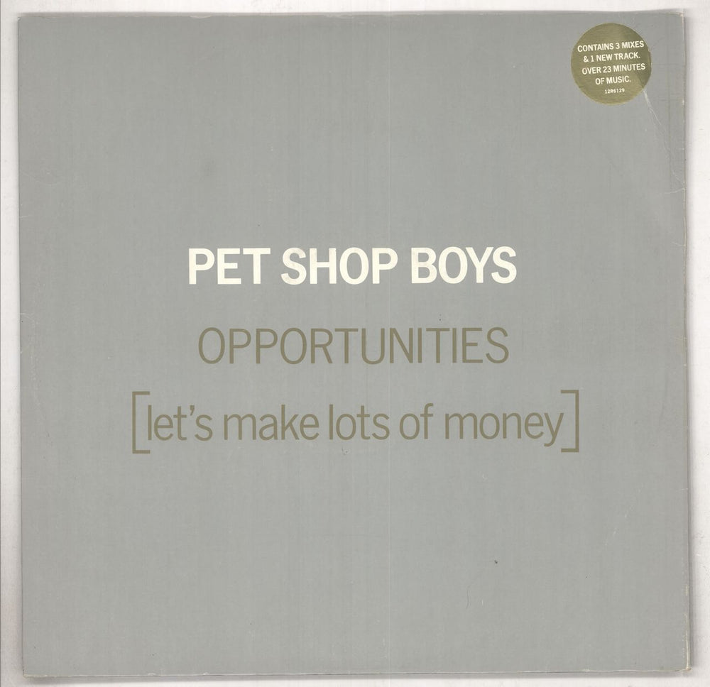 Pet Shop Boys Opportunities + Stickered Sleeve UK 12" vinyl single (12 inch record / Maxi-single) 12R6129