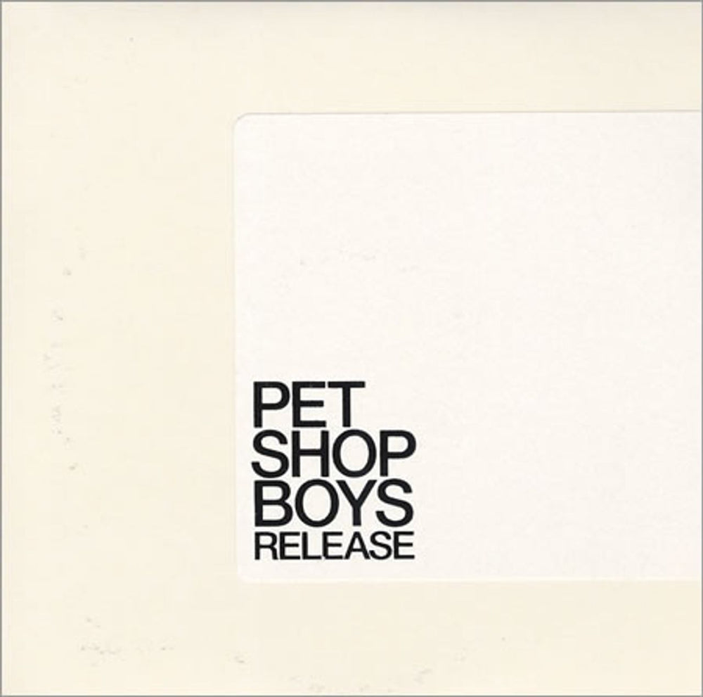 Pet Shop Boys Release - Sealed UK Promo CD album (CDLP) RELEASE01