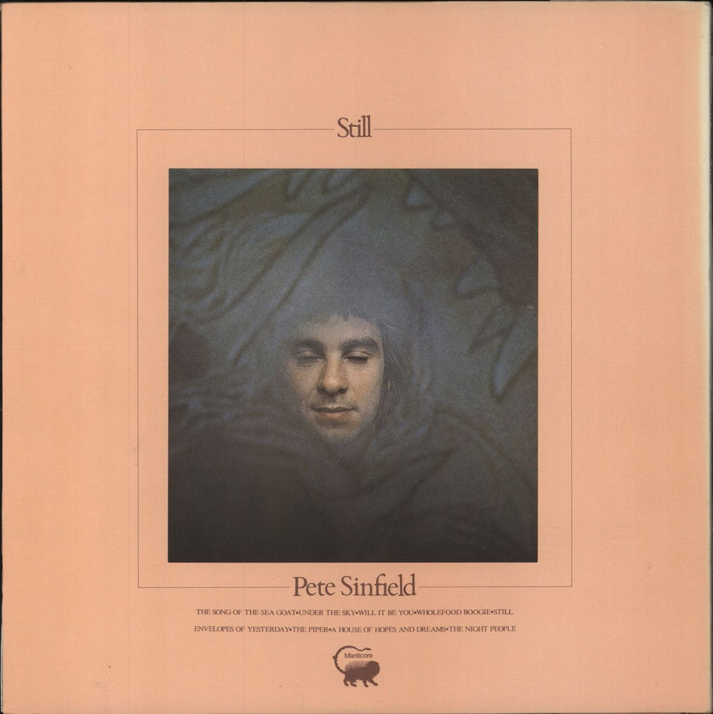 Pete Sinfield Still Japanese vinyl LP album (LP record)