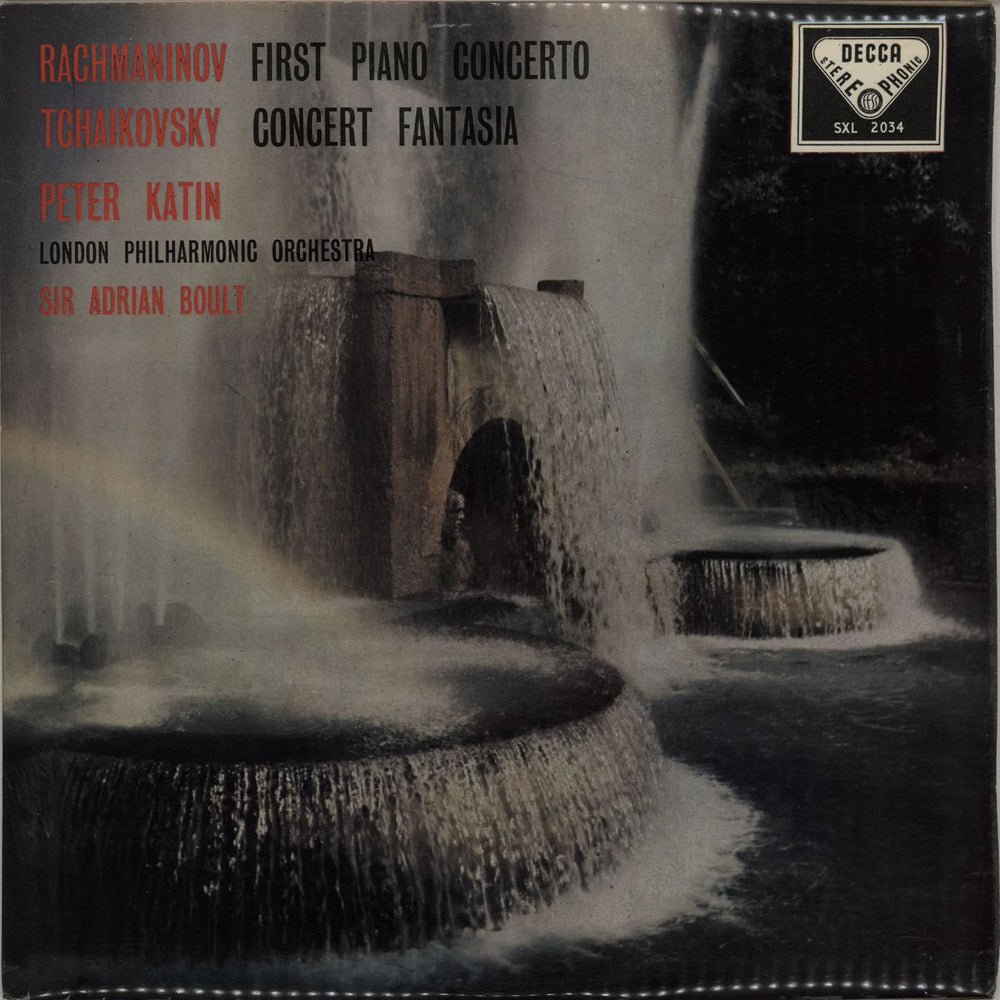 Peter Katin Rachmnaninov: First Piano Concerto / Tchaikovsky: Concert Fantasia UK vinyl LP album (LP record) SXL2034