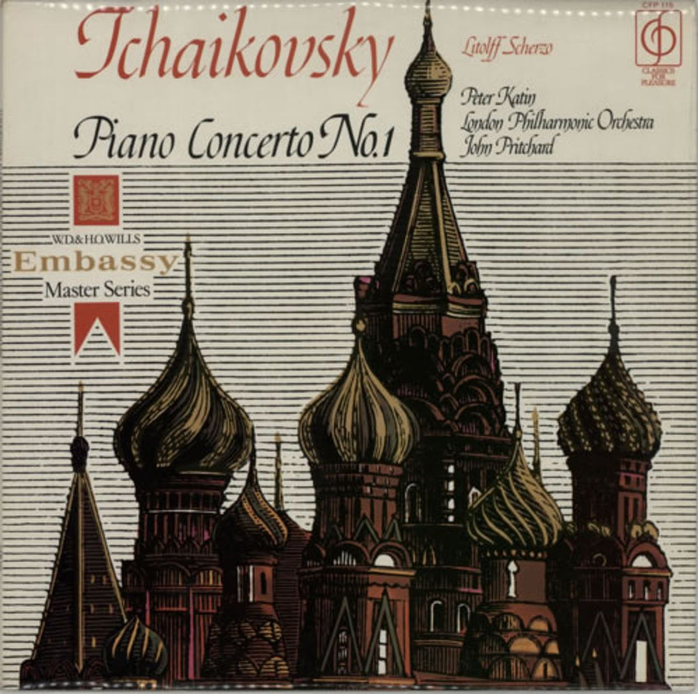 Peter Katin Tchaikovsky: Piano Concerto No.1 UK vinyl LP album (LP record) CFP115