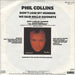 Phil Collins Don't Lose My Number German 7" vinyl single (7 inch record / 45) COL07DO279152