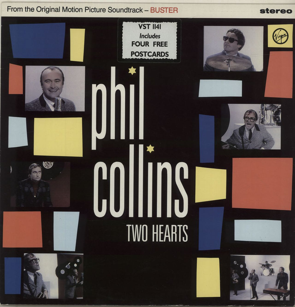 Phil Collins Two Hearts + Postcards UK 12" vinyl single (12 inch record / Maxi-single) VST1141