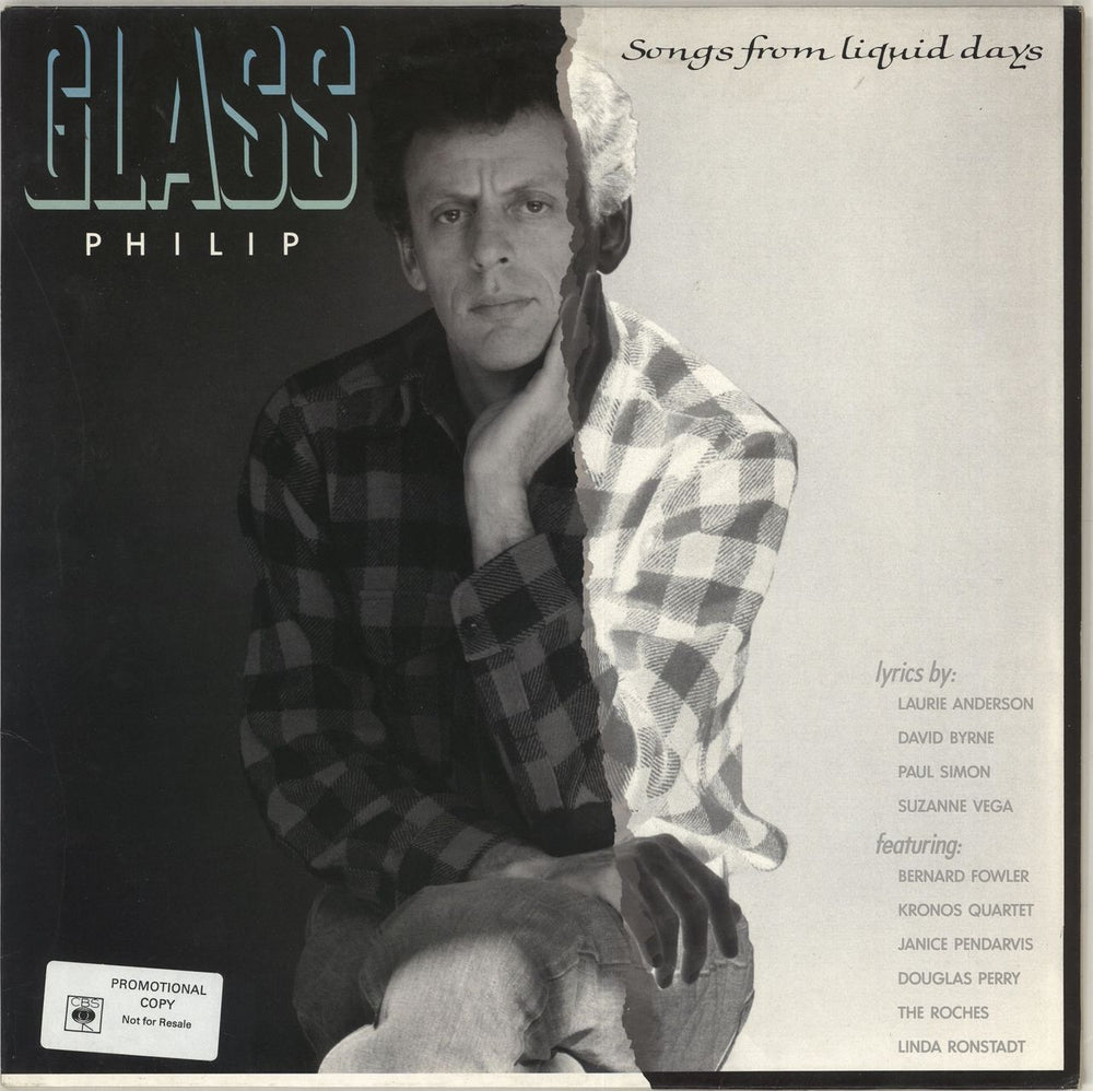 Philip Glass Songs From Liquid Days - promo stickered Dutch vinyl LP album (LP record) FM39564