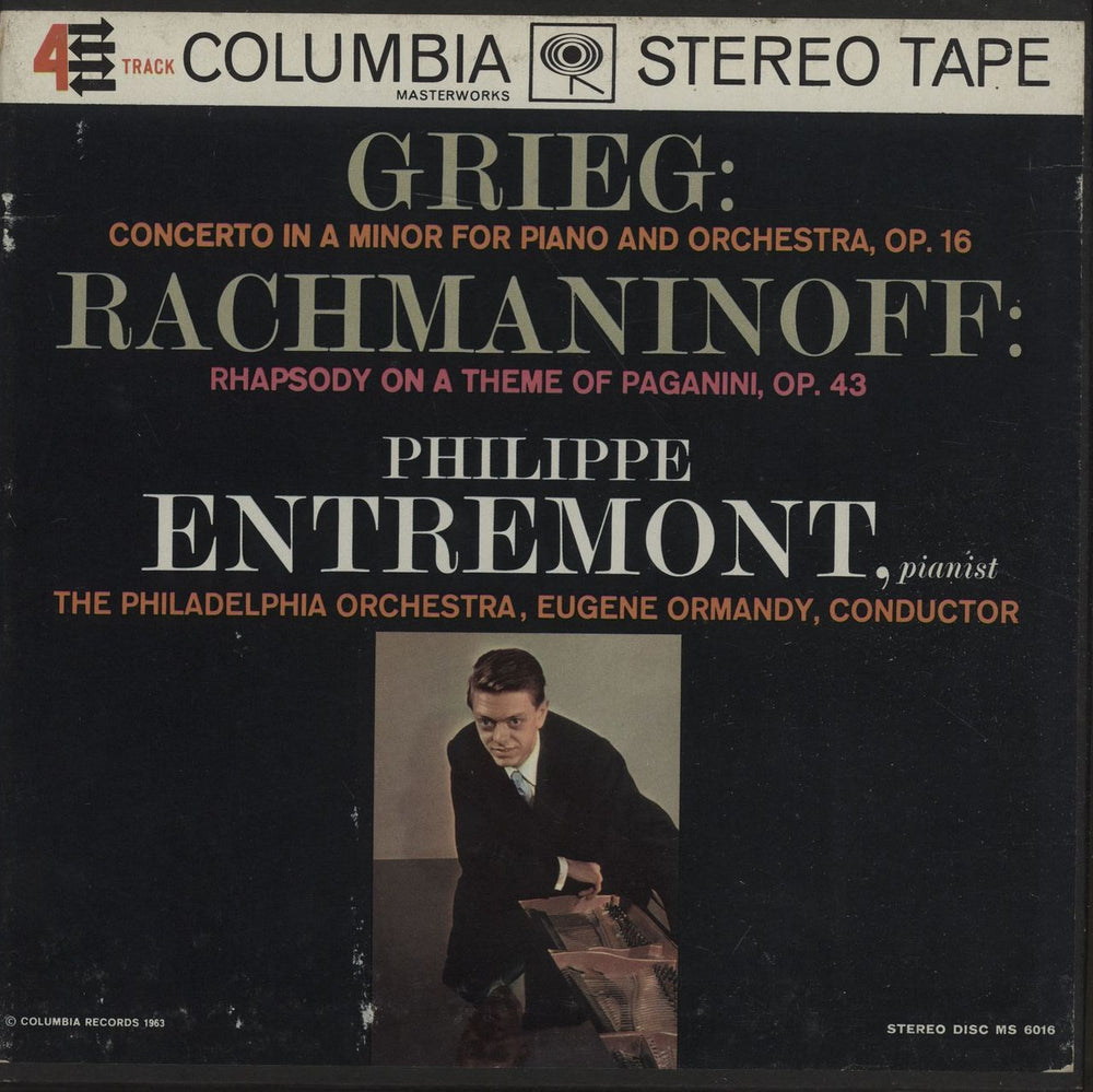 Phillipe Entremont Grieg: Concerto In A Minor For Piano And Orchestra / Rachmaninoff: Rhapsody On A Theme Of Paganini US Reel to Reel MS6016