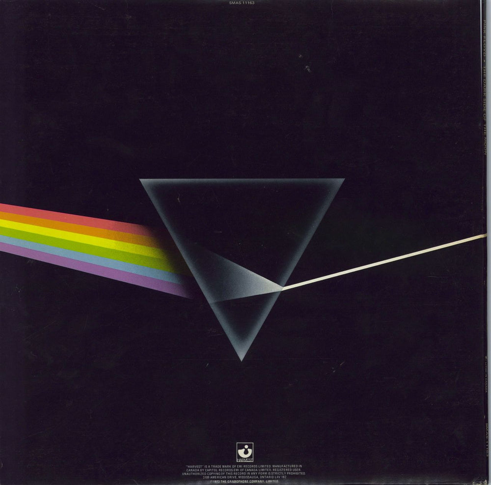 Pink Floyd The Dark Side Of The Moon - Canadian 2nd - EX Canadian vinyl LP album (LP record) PINLPTH772413