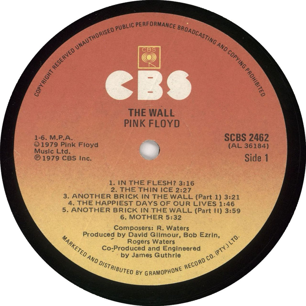 Pink Floyd The Wall - 1st South African 2-LP vinyl record set (Double LP Album)