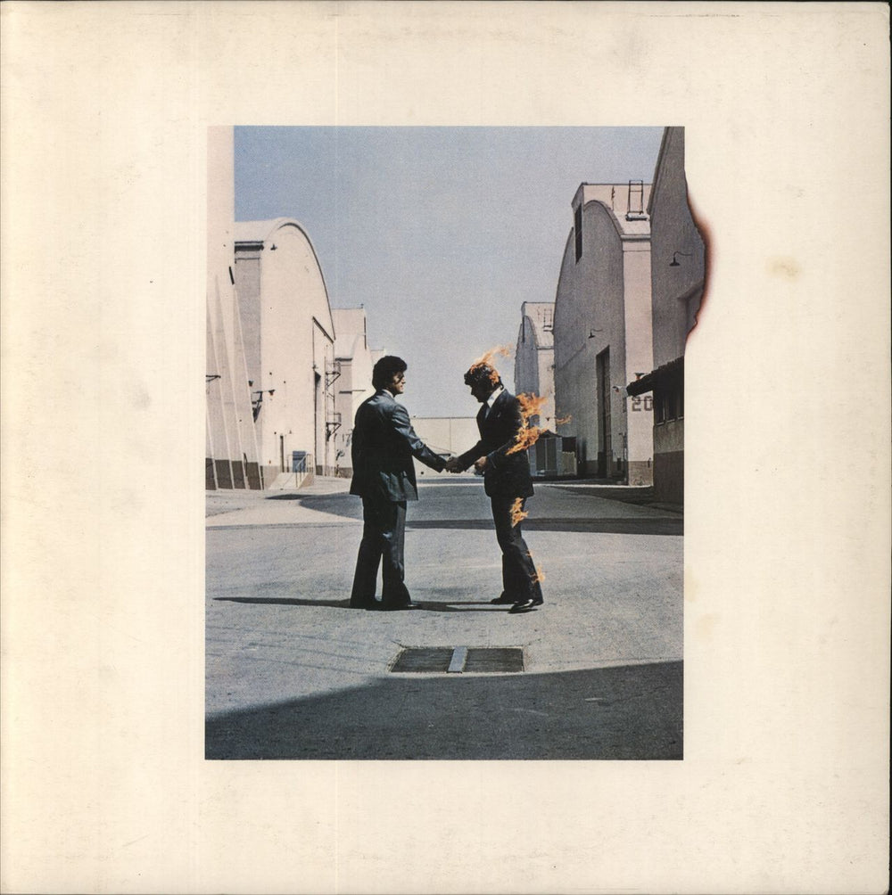 Pink Floyd Wish You Were Here - 2nd + Postcard - VG UK vinyl LP album (LP record) SHVL814