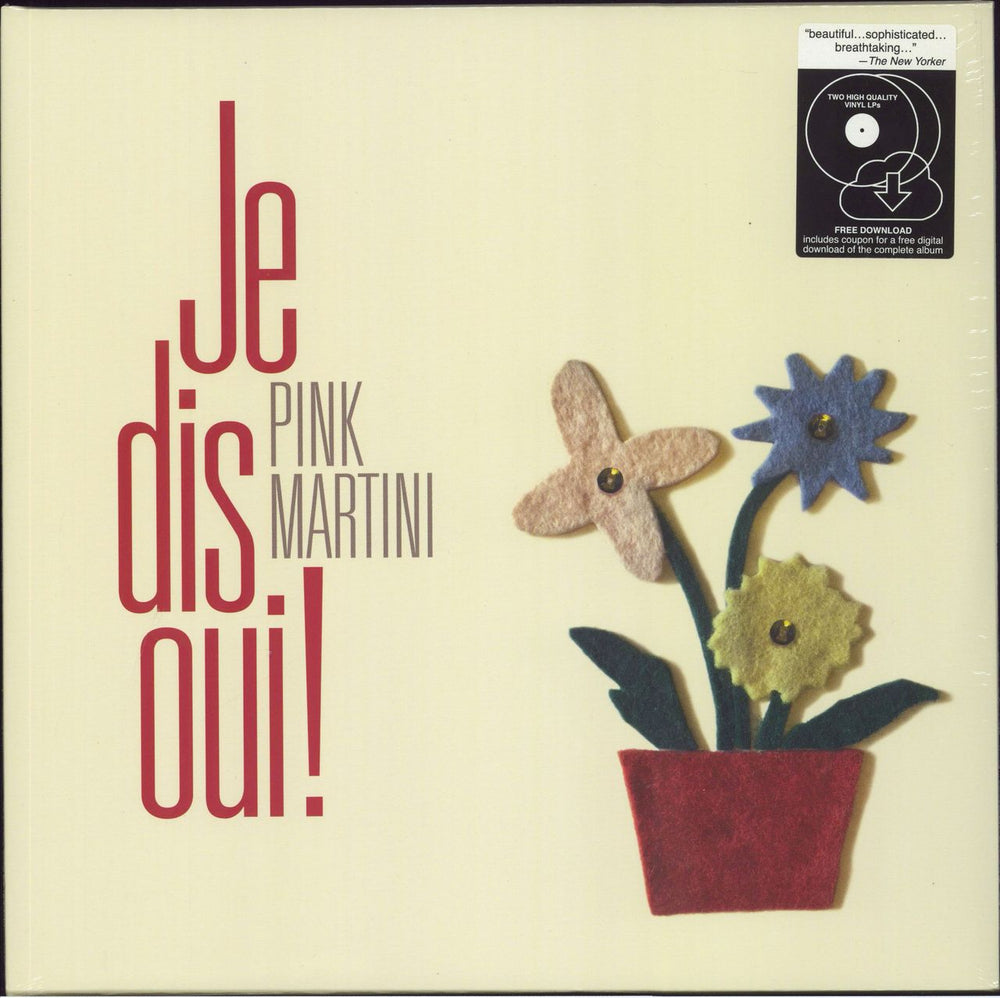 Pink Martini Je Dis Oui! - Sealed US 2-LP vinyl record set (Double LP Album) HNZ023