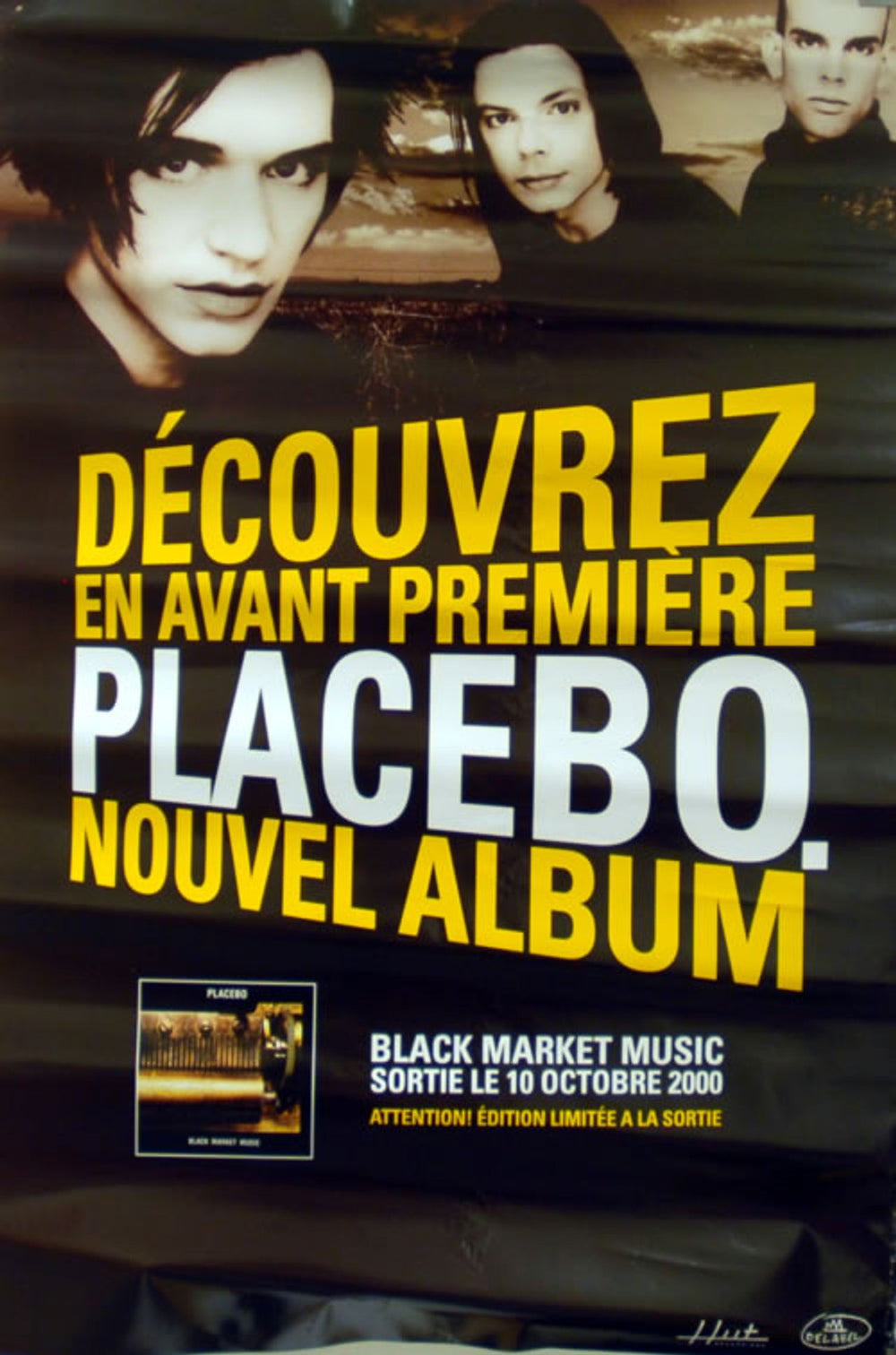 Placebo Black Market Music French Promo poster 26.5 X 38