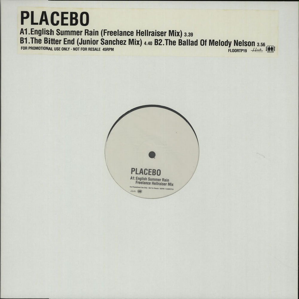 Placebo English Summer Rain UK Promo 12" vinyl single (12 inch record / Maxi-single) FLOORTP19