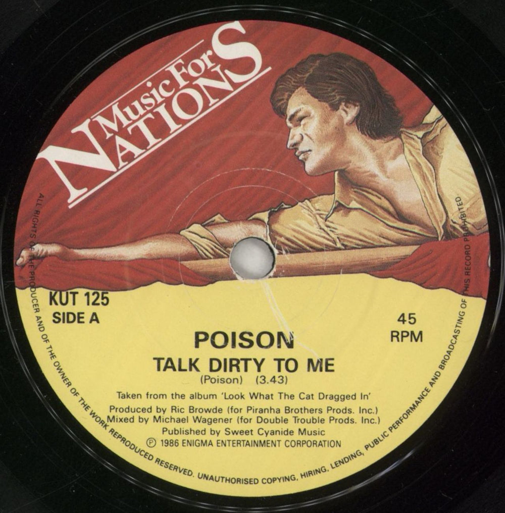 Poison Talk Dirty To Me UK 7" vinyl single (7 inch record / 45) POI07TA430079