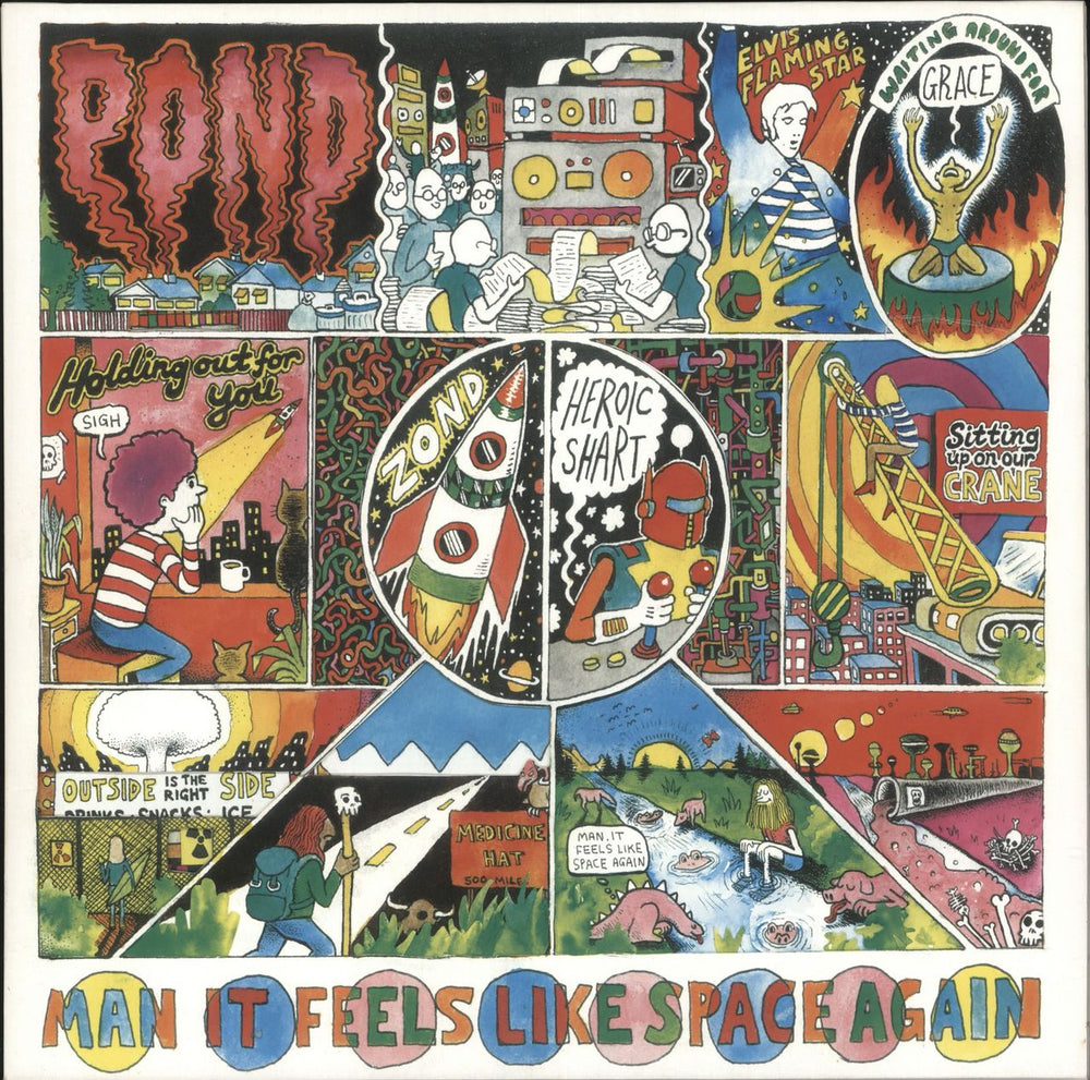 Pond (00S) Man It Feels Like Space Again UK vinyl LP album (LP record) 4708354