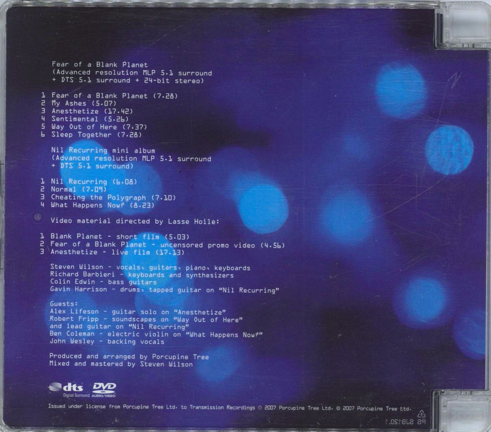 Porcupine Tree Fear Of A Blank Planet US DVD-Audio disc