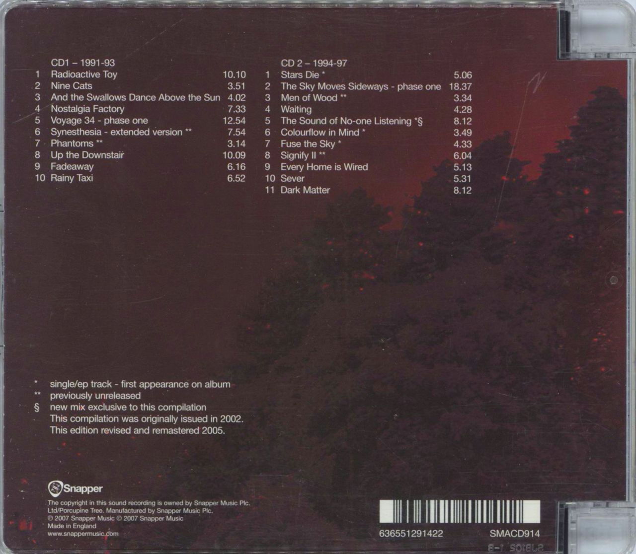 Porcupine Tree Stars Die - The Delerium Years 1991-1997 UK 2-CD album set