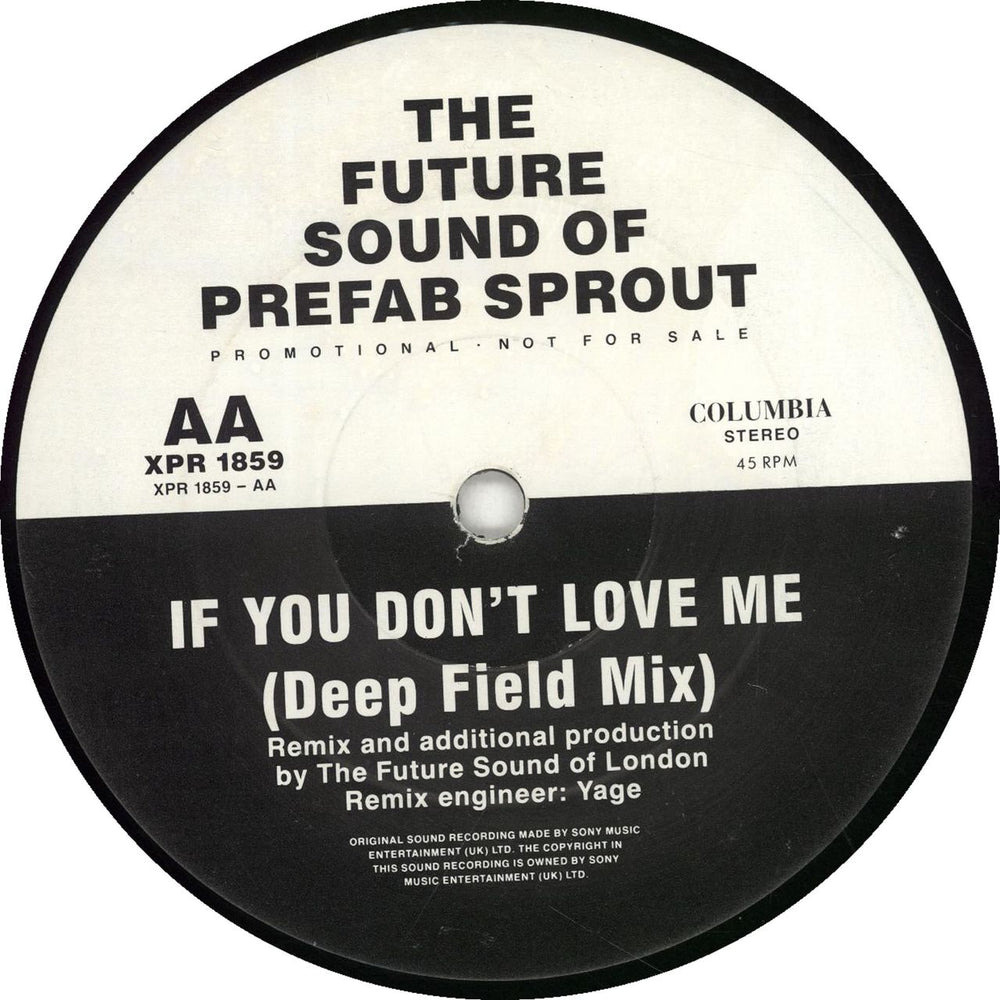 Prefab Sprout If You Don't Love Me UK Promo 12" vinyl single (12 inch record / Maxi-single) PRE12IF20425