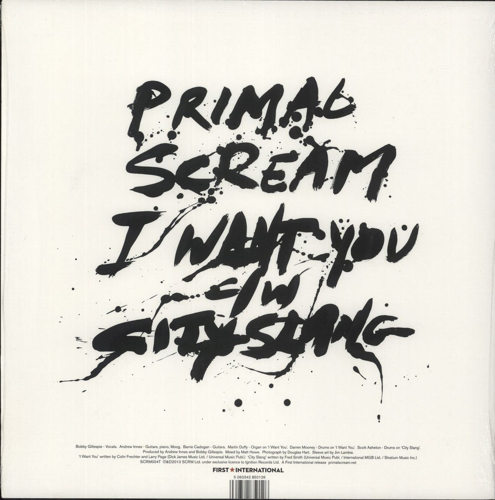 Primal Scream I Want You - RSD13 UK 12" vinyl single (12 inch record / Maxi-single) 5060342850126