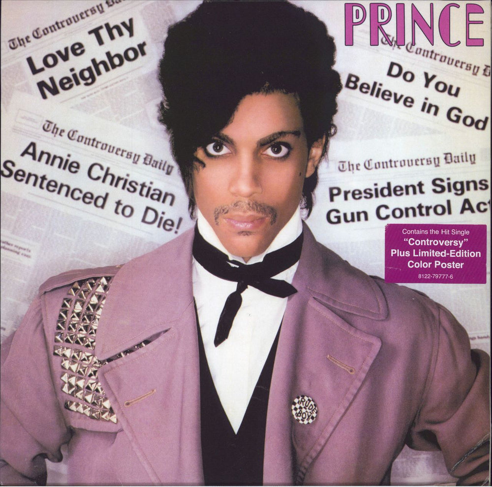 Prince Controversy - 180gm Vinyl + Poster UK vinyl LP album (LP record) 8122-79777-6