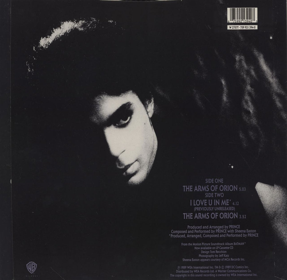 Prince The Arms Of Orion - EX UK 12" vinyl single (12 inch record / Maxi-single) 075992139403