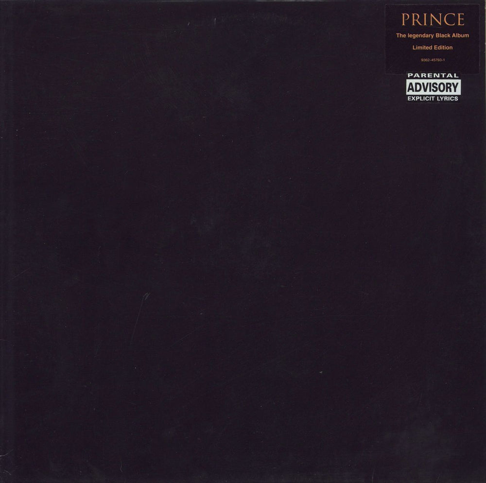 Prince The Black Album - Black Vinyl German vinyl LP album (LP record) 9362-45793-1