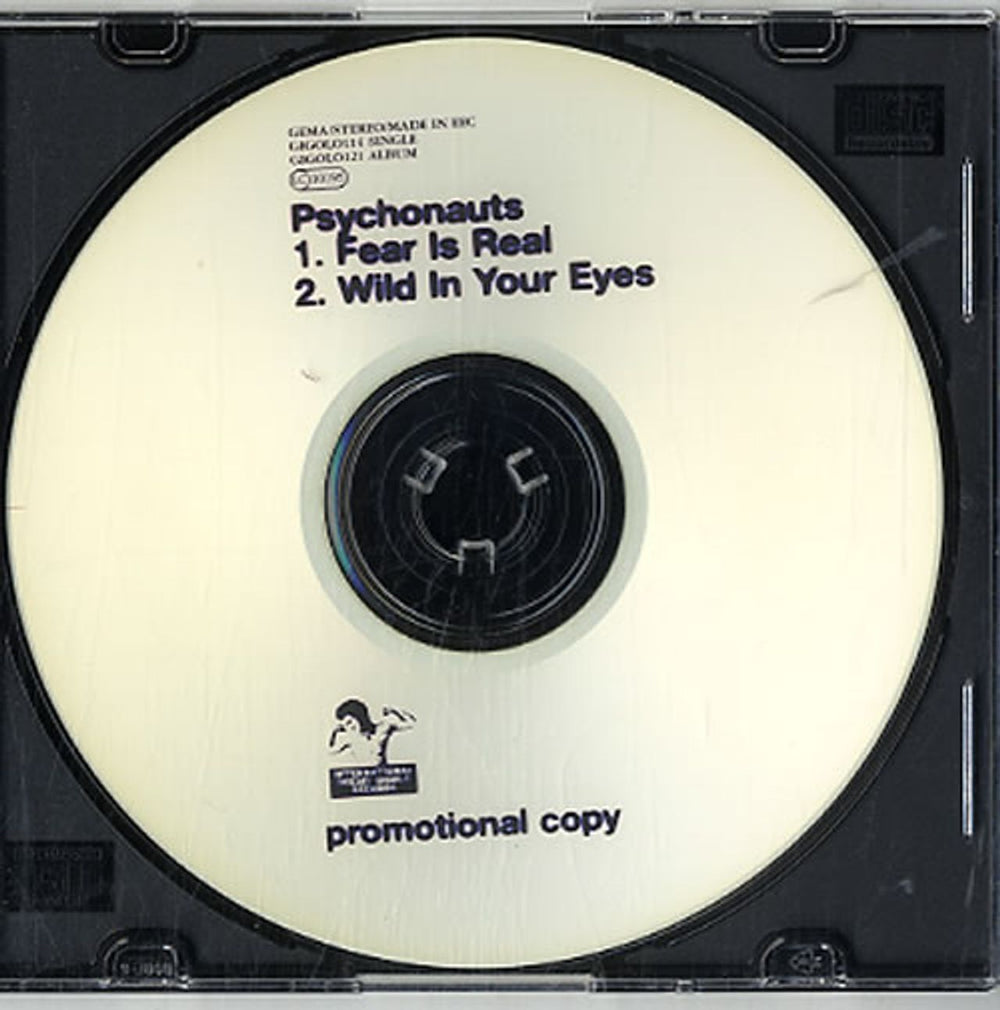 Psychonauts Fear Is Real UK Promo CD single (CD5 / 5") GIGOLO114