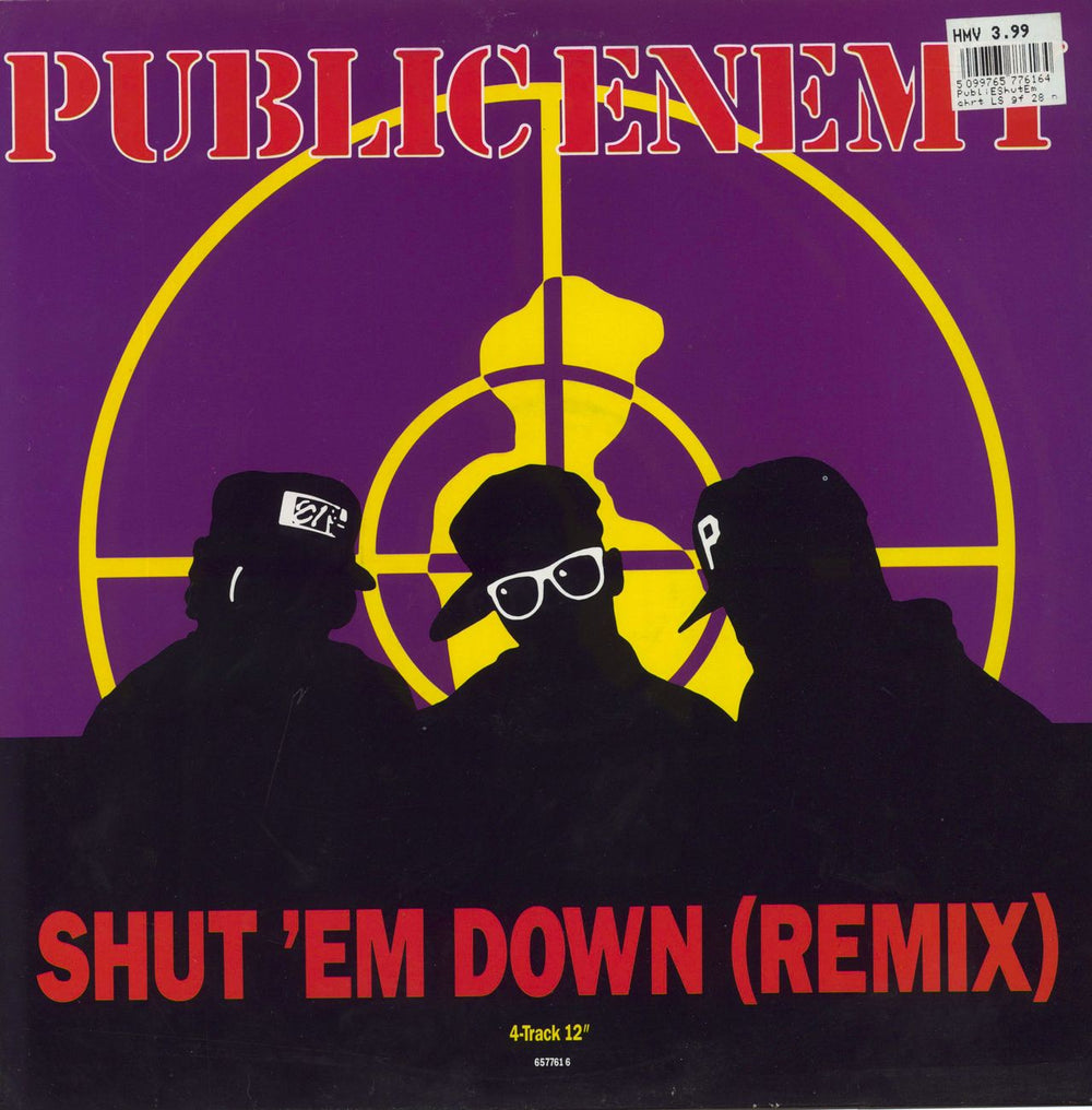 Public Enemy Shut 'em Down Remix UK 12" vinyl single (12 inch record / Maxi-single) 657761-6