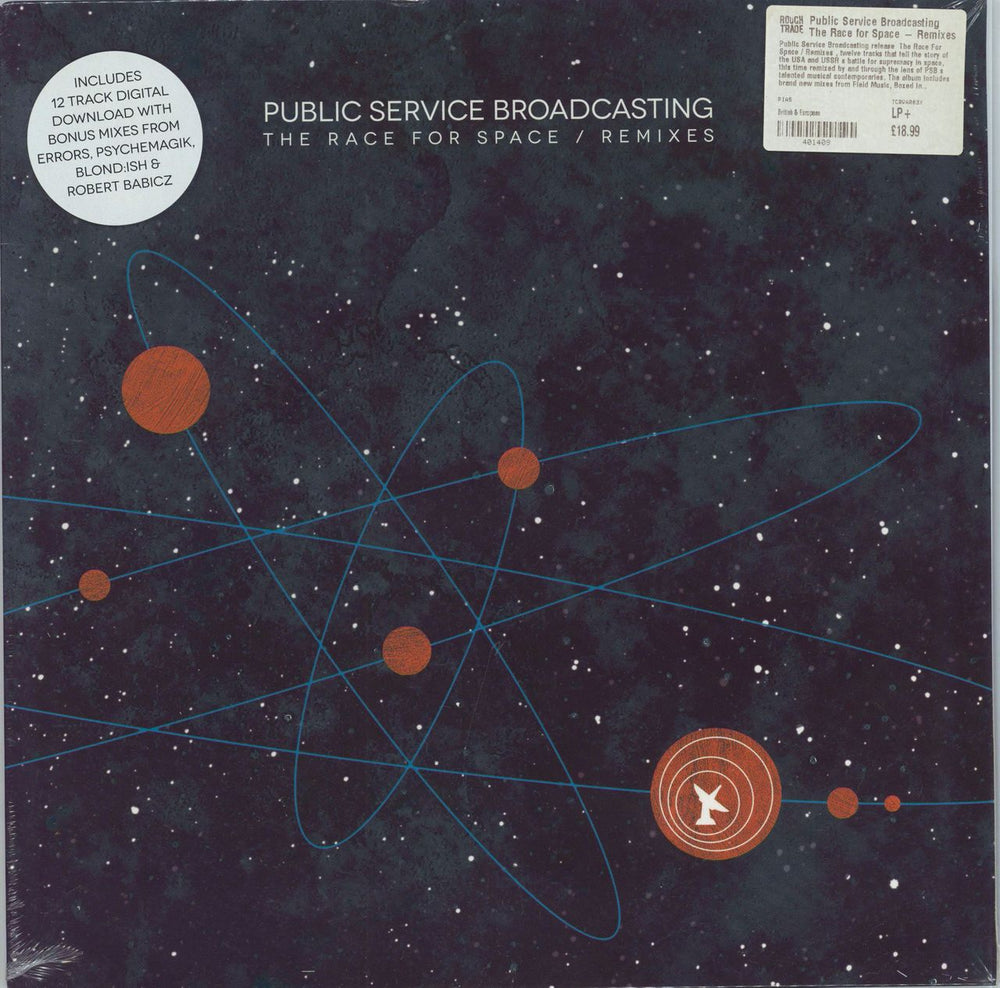 Public Service Broadcasting The Race For Space / Remixes - Orange Vinyl - Sealed UK vinyl LP album (LP record) TCRVARO3X