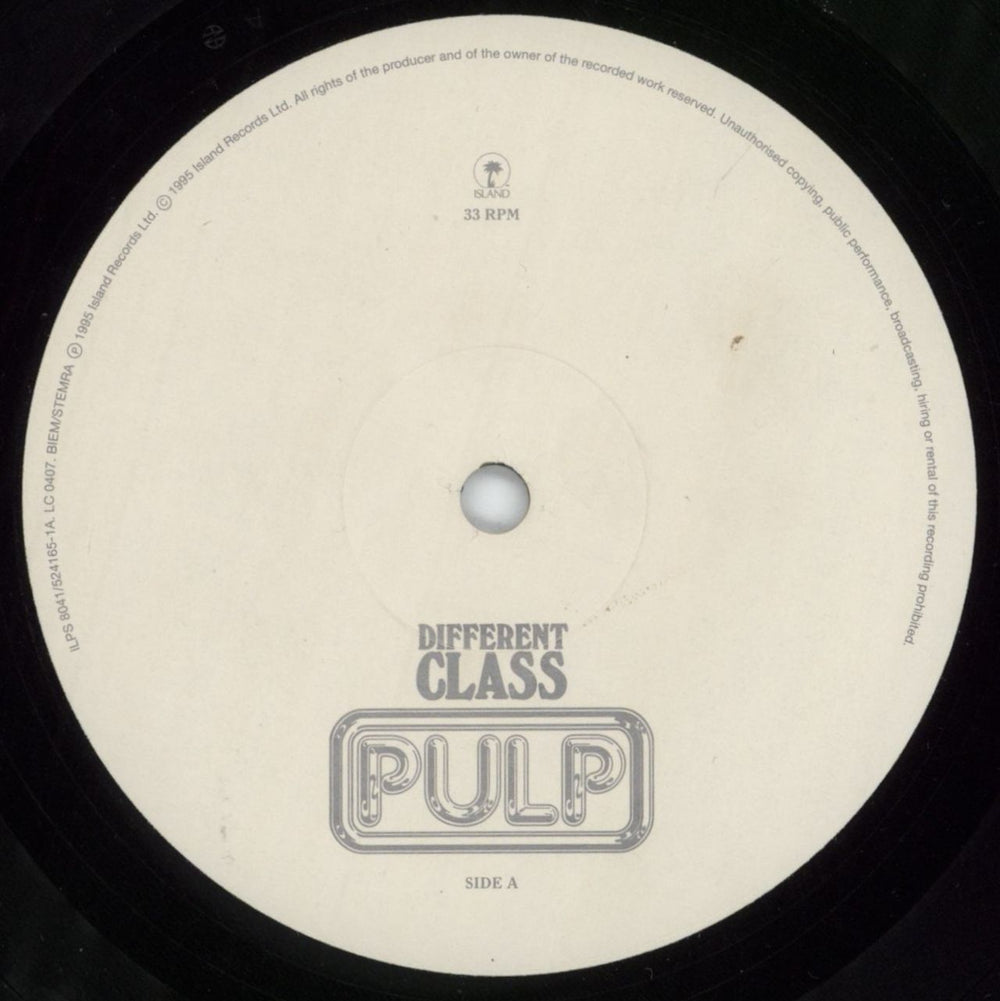 Pulp Different Class - Die-cut Sleeve + Inserts - EX UK vinyl LP album (LP record) PULLPDI387039