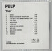 Pulp Pulp ('We Love Life') UK CD-R acetate CD-R