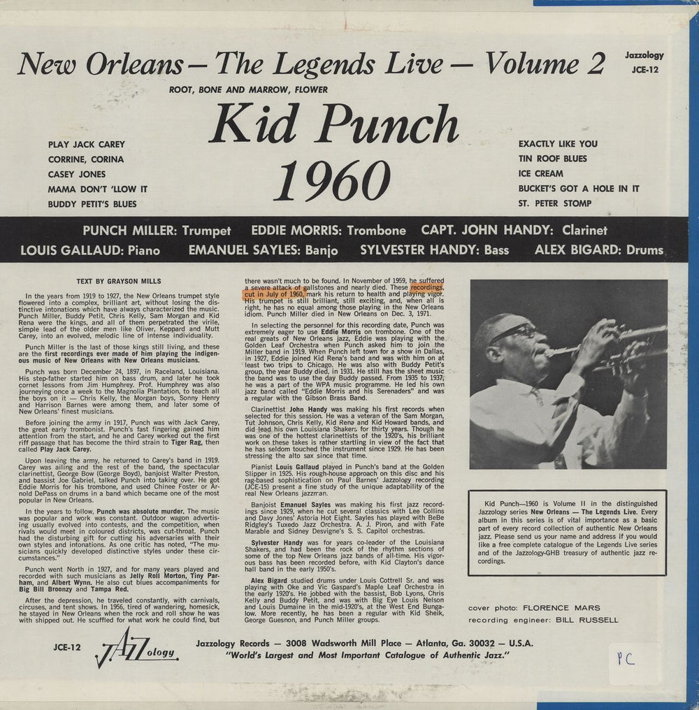 Punch Miller Kid Punch - 1960 US vinyl LP album (LP record)