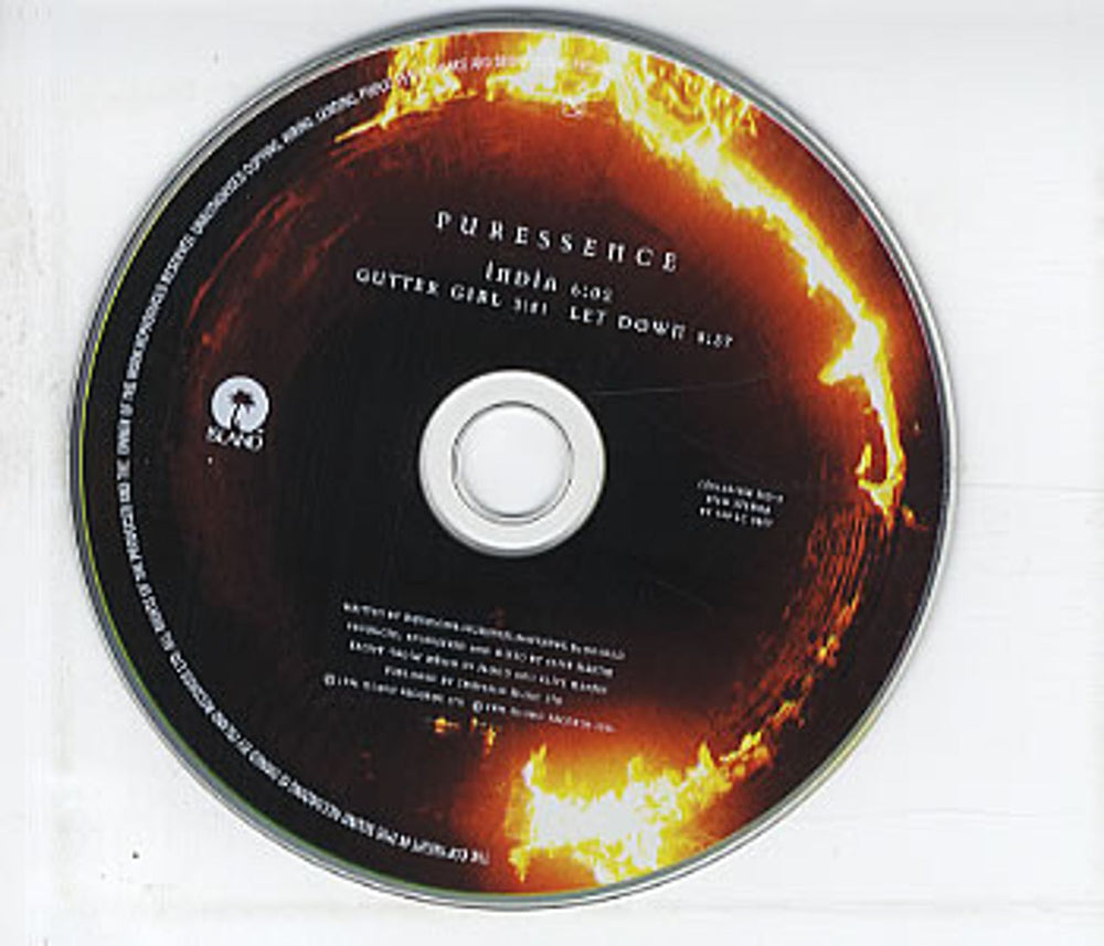 Puressence India UK CD single (CD5 / 5") PCEC5IN89540