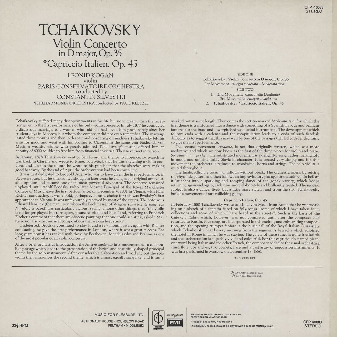 tchaikovsky: capriccio italien レコード 【新品】 - その他