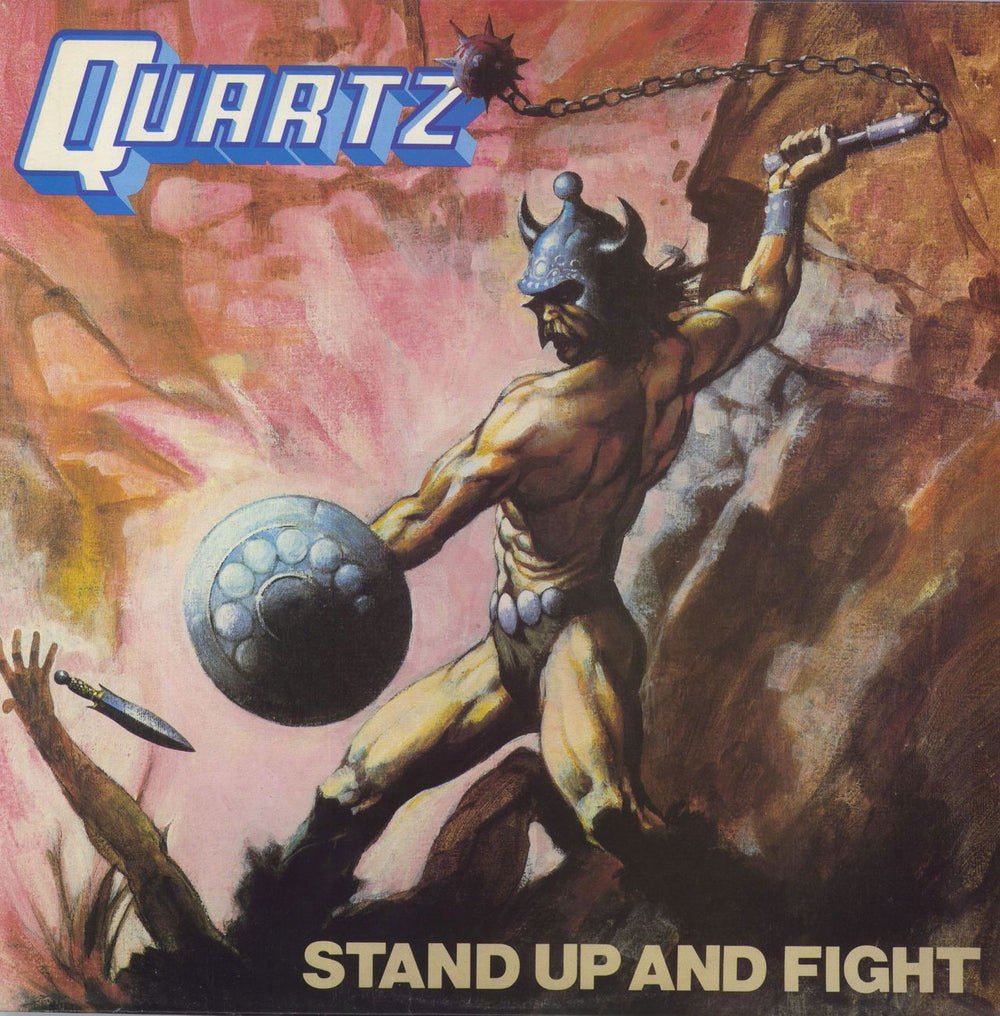 Quartz Stand Up And Fight + insert UK vinyl LP album (LP record) MCF3080