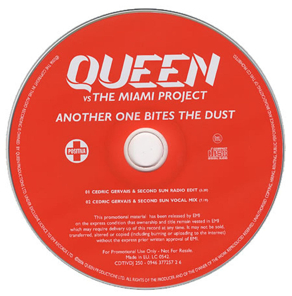 Queen Another One Bites The Dust UK Promo CD single (CD5 / 5") QUEC5AN384946