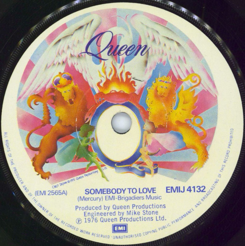 Queen Somebody To Love + P/S South African 7" vinyl single (7 inch record / 45) QUE07SO793292