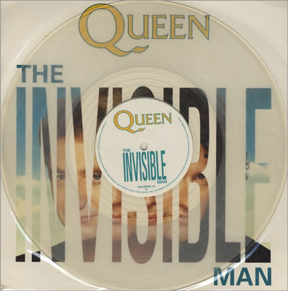 Queen The Invisible Man - Clear Vinyl UK 12" vinyl single (12 inch record / Maxi-single) 12QUEENX12