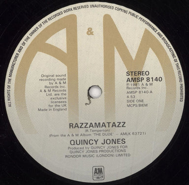 Quincy Jones Razzamatazz UK 12