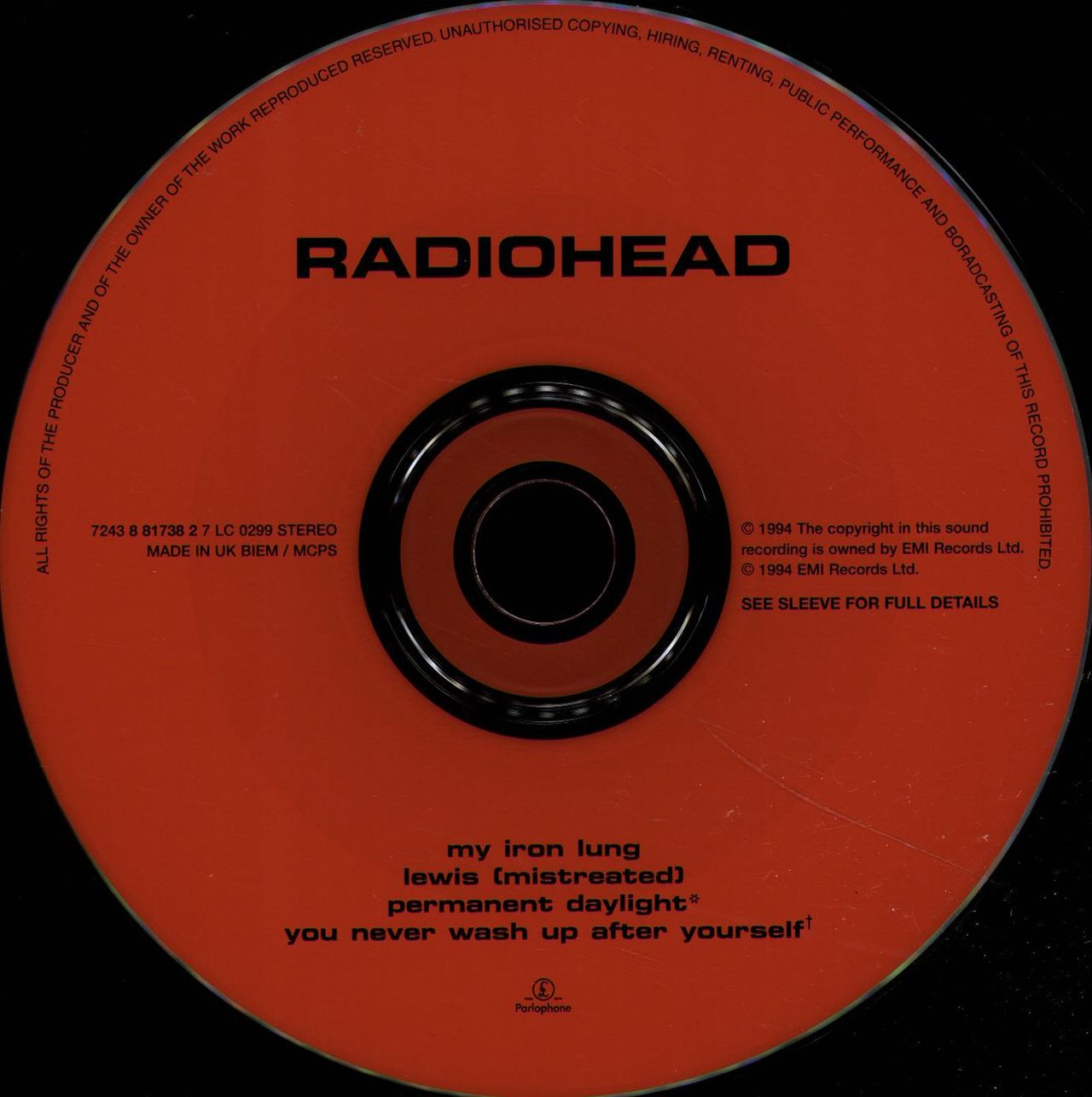 Radiohead My Iron Lung - CD2 Reissue UK CD single — RareVinyl.com