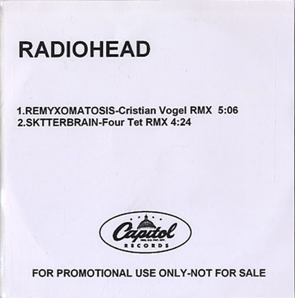 Radiohead Remyxomatosis US CD-R acetate CDR-ACETATE