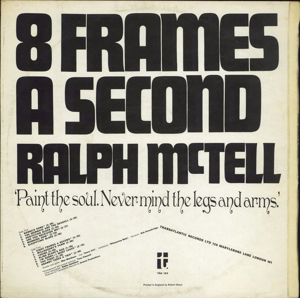 Ralph McTell Eight Frames A Second - 1st - VG UK vinyl LP album (LP record)