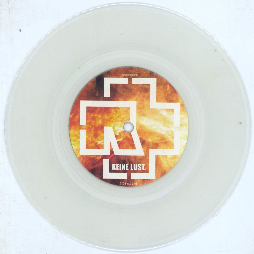Rammstein Keine Lust UK 7" vinyl single (7 inch record / 45) RMM07KE314747