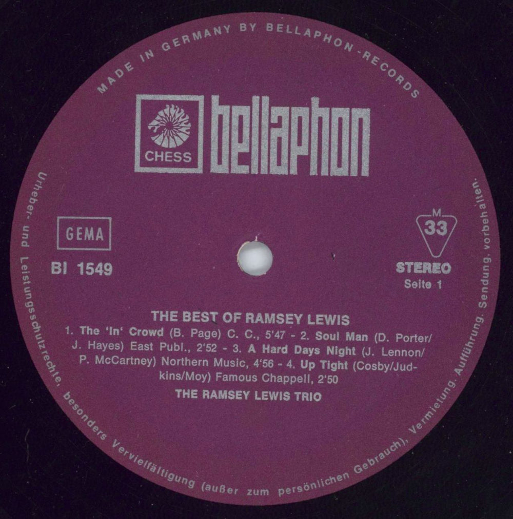 Ramsey Lewis The Best Of German vinyl LP album (LP record) RB8LPTH817318